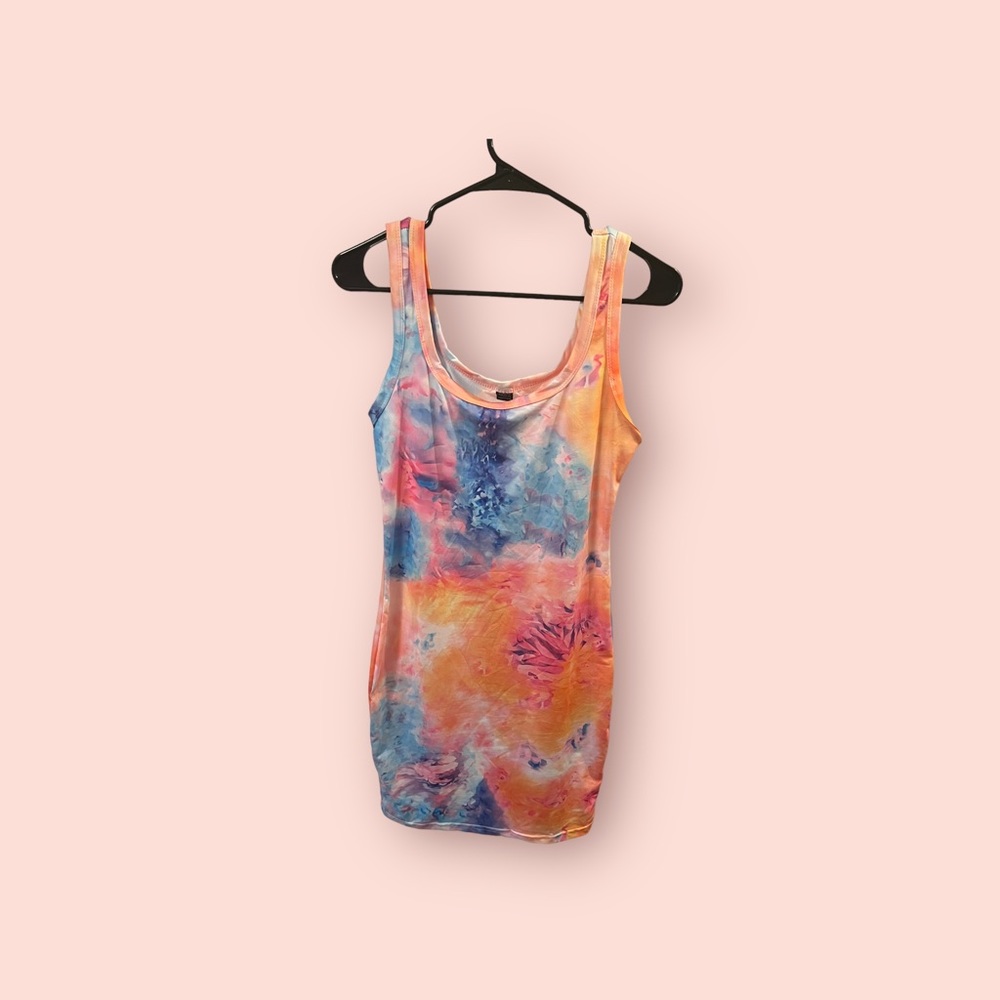 COLORFUL TIE DYE DRESS DRESS